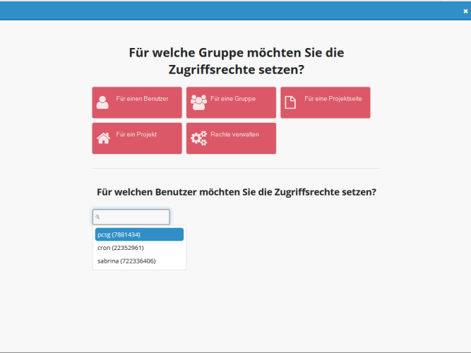 Benutzer auswählen